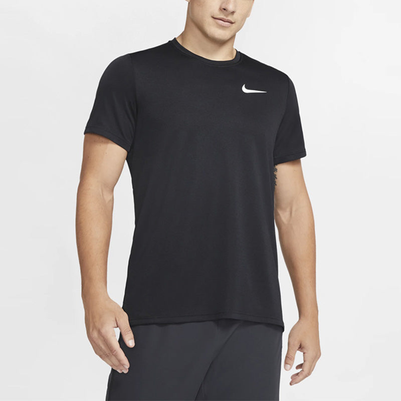 Nike Athleisure Casual Sports Breathable Solid Color Short Sleeve Black CZ1219-010