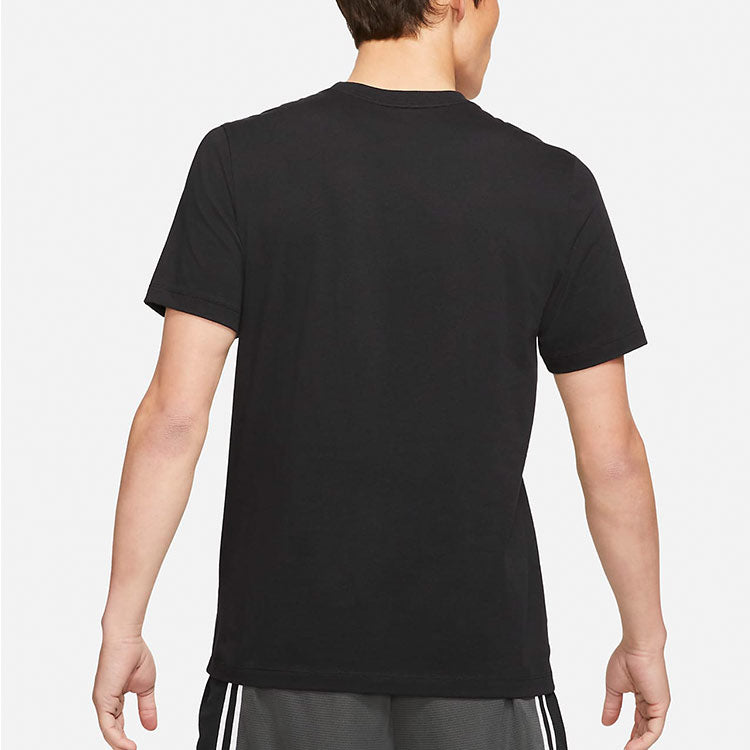 Nike Just Do It Alphabet Printing Sports Short Sleeve Black DD0802-010