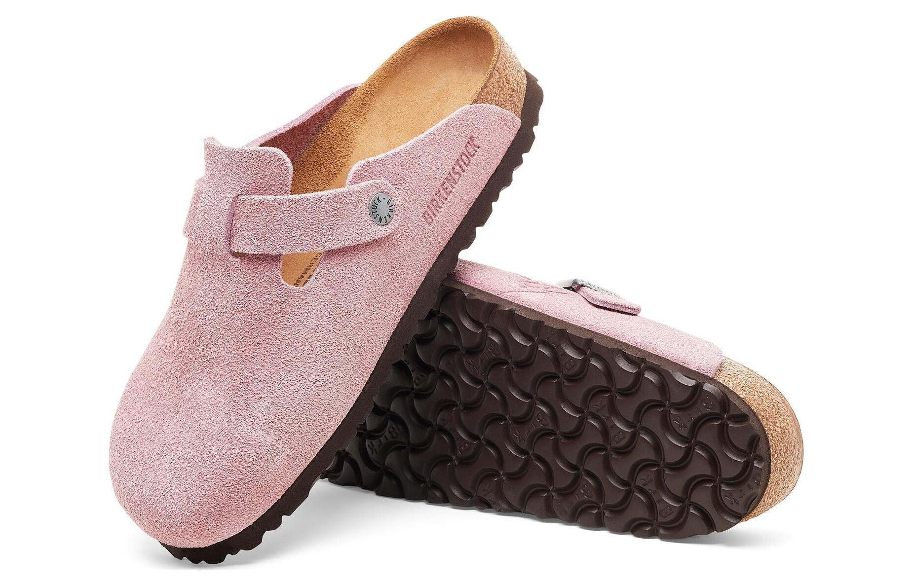 Birkenstock x Stussy Boston Suede Leather 'Dusty Pink' 1022971