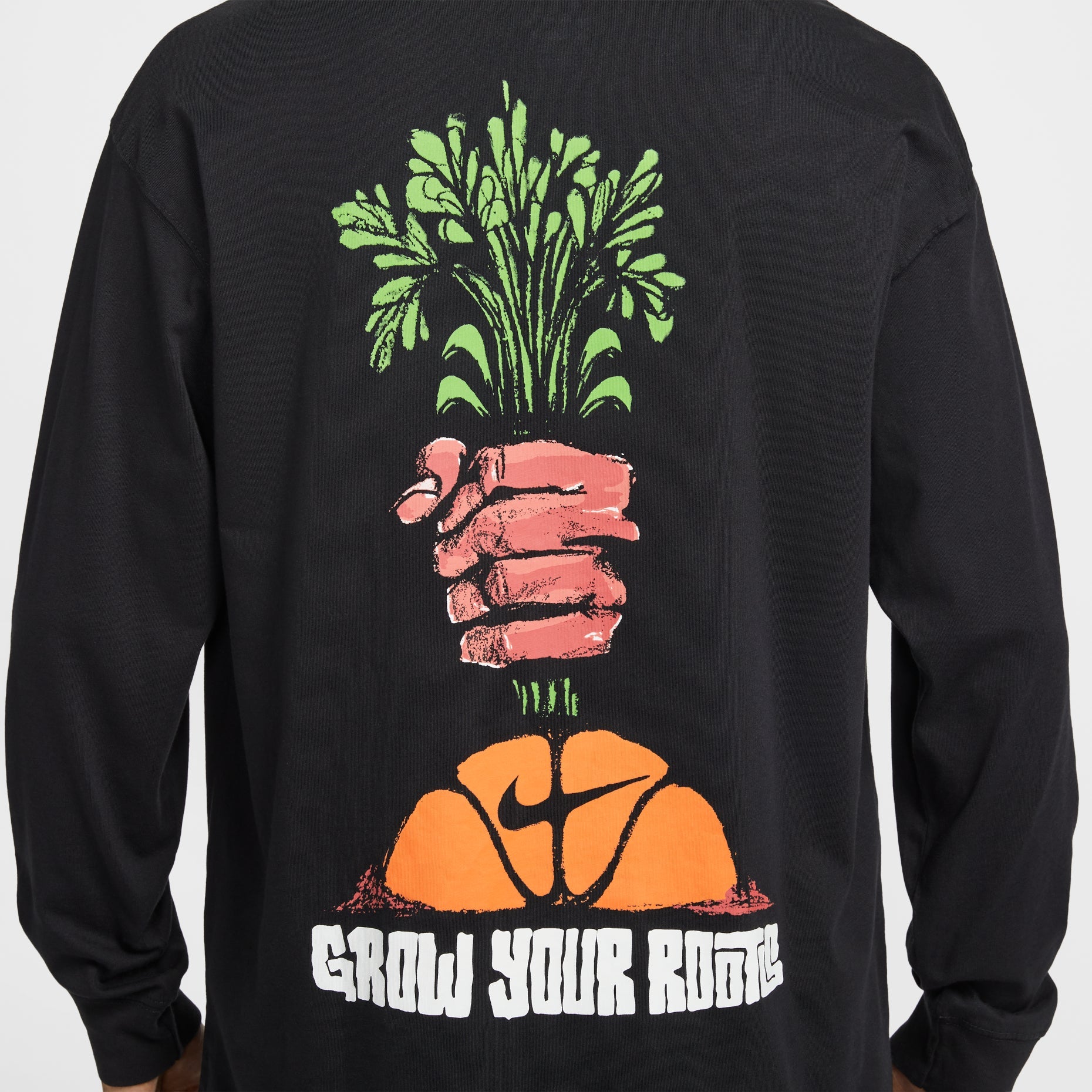 Nike Essential Long-Sleeve T-Shirt 'Grow Your Roots - Black' IH4134-010