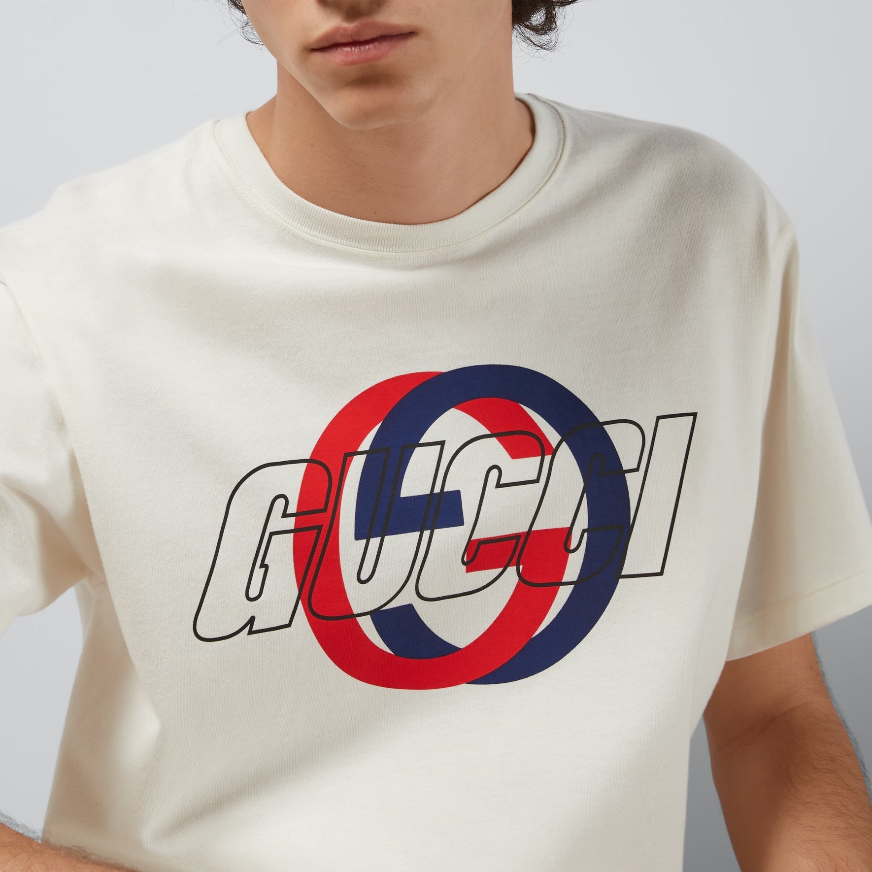 Gucci Cotton Jersey Printed T-Shirt 'White' 771758-XJF7C-9095