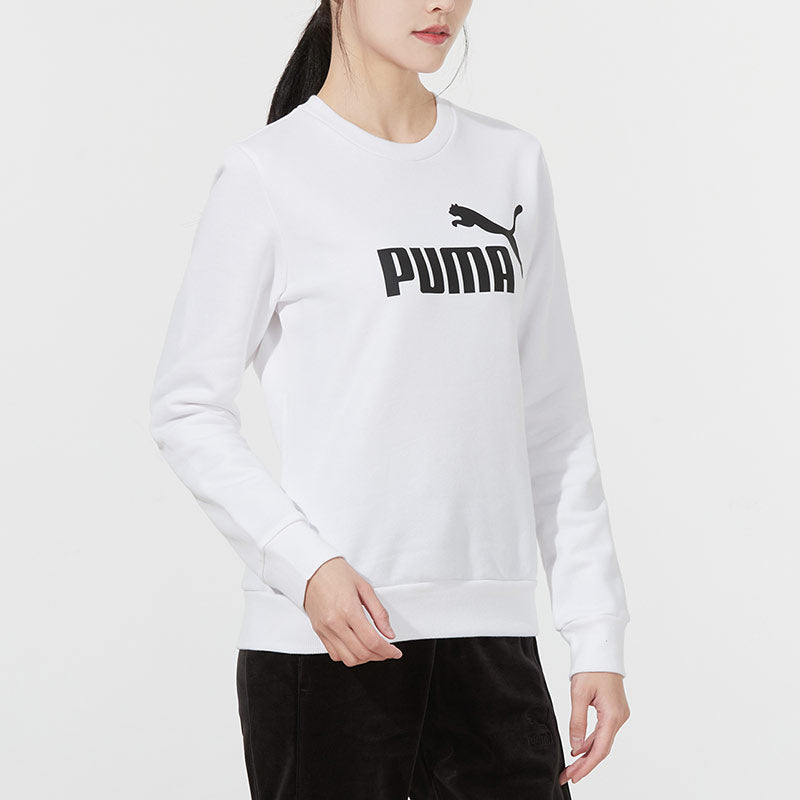 (WMNS) PUMA Essential Logo Fleece Crew Neck Sweater 'White' 847678-02