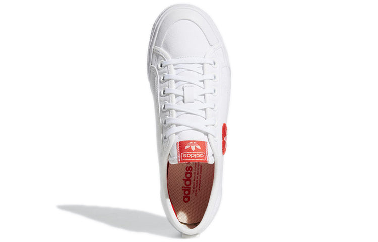 (WMNS) adidas Nizza Trefoil 'White Red' H01128