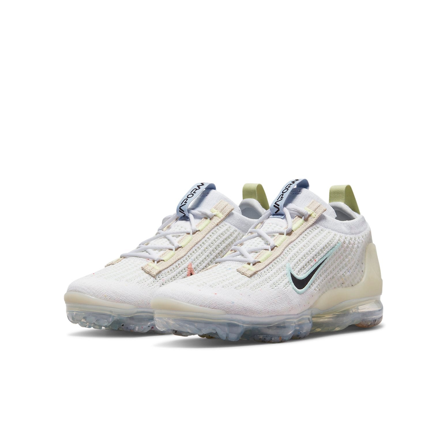 (GS) Nike Air VaporMax 2021 Flyknit 'Mismatched Swoosh - White' DQ7758-100