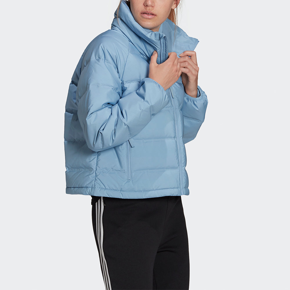 (WMNS) adidas W Helionic Rlx Solid Color Large High Collar Down Jacket Sky Blue GQ7118