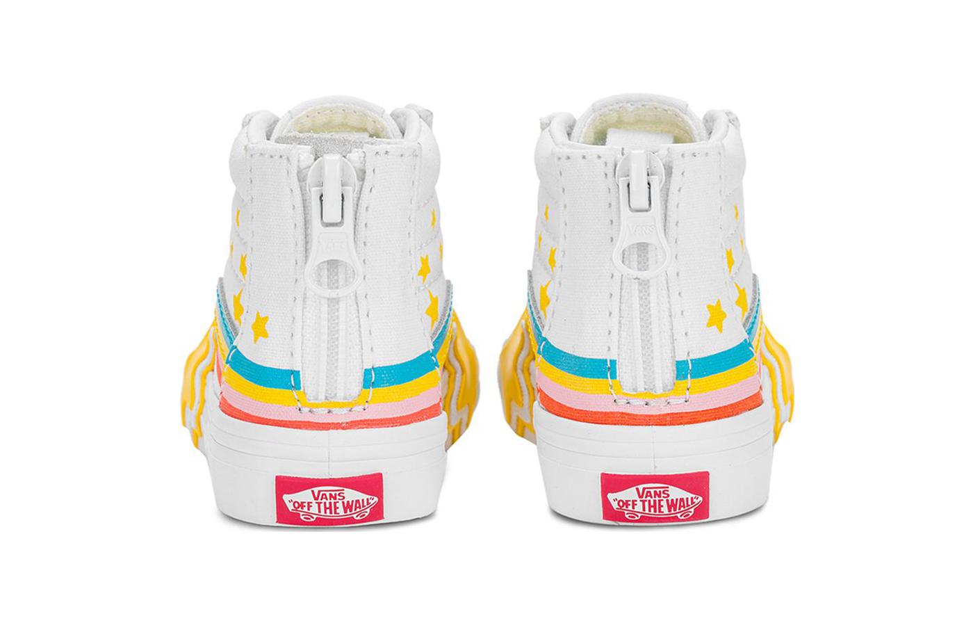 (TD) Vans Sk8-Hi Zip Rainbow Star 'White' VN000BVNAHP