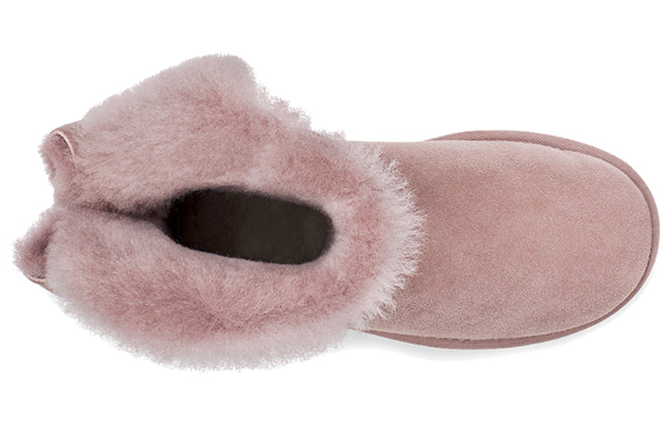 (WMNS) UGG Classic Short Cuffed Bow Snow Boots Pink 1112501-DUS