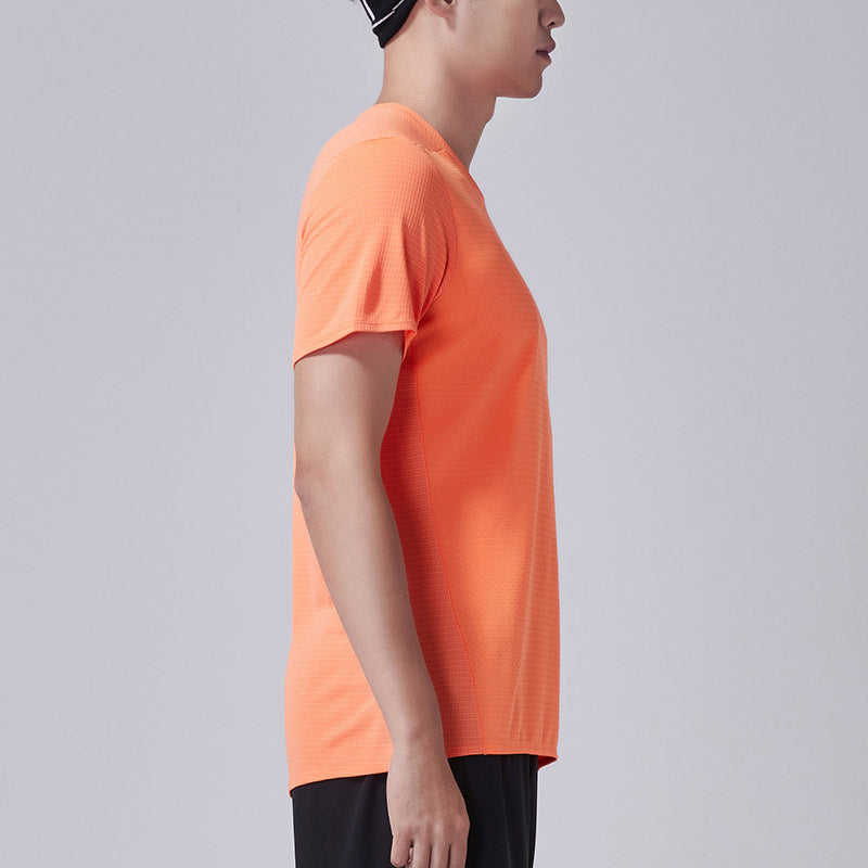 Men's adidas Solid Color Quick Dry Athleisure Casual Sports Short Sleeve Orange T-Shirt CW4057