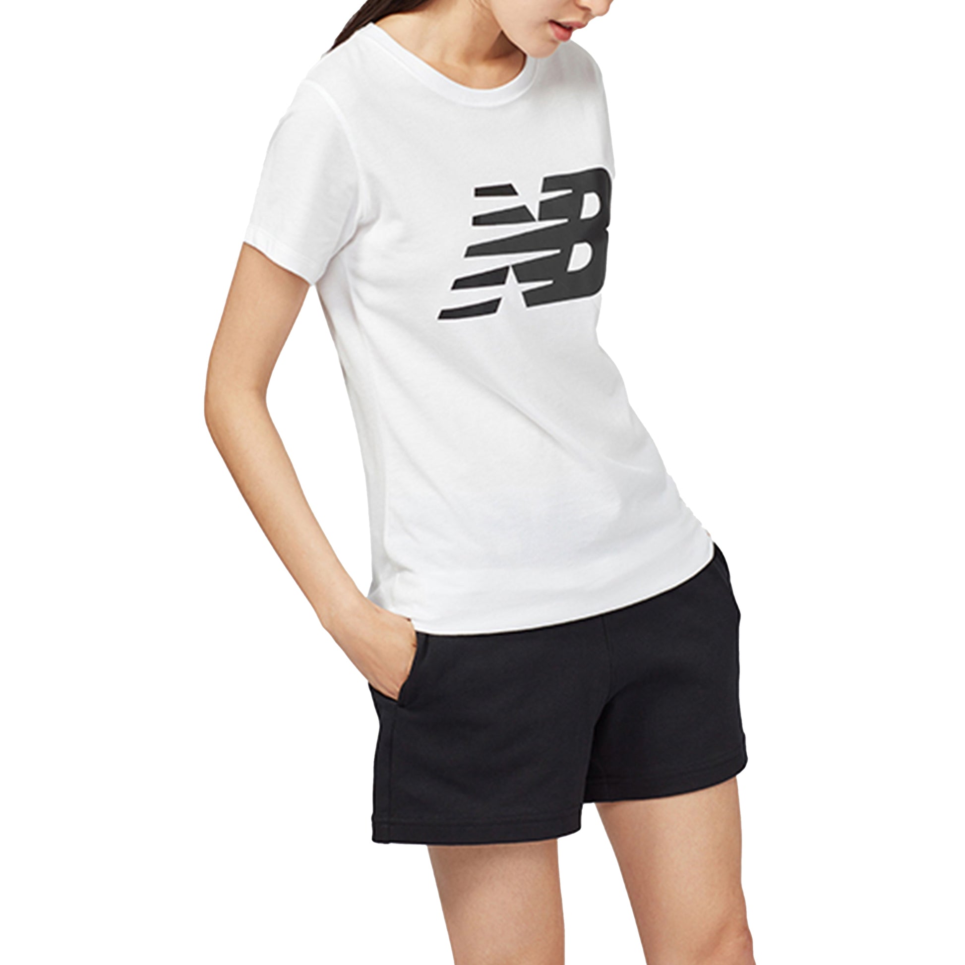 (WMNS) New Balance Casual Sports Short Sleeve White WT01852-WT