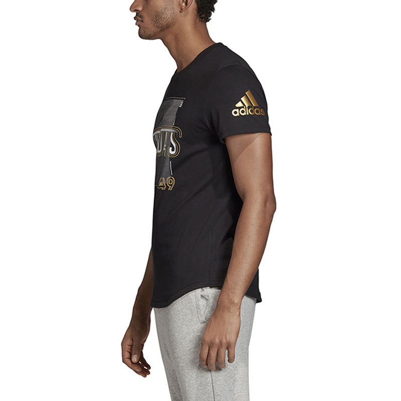 adidas Running Training Sports Gym Round Neck Short Sleeve Black ED7258