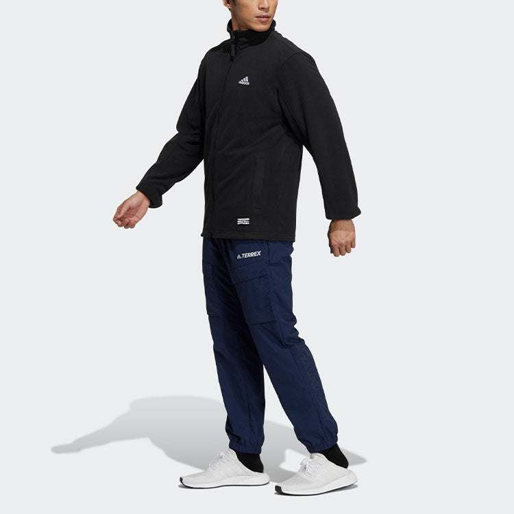 adidas Zipper Stand Collar Hooded 3 In 1 Long Sleeves Jacket Black H23107