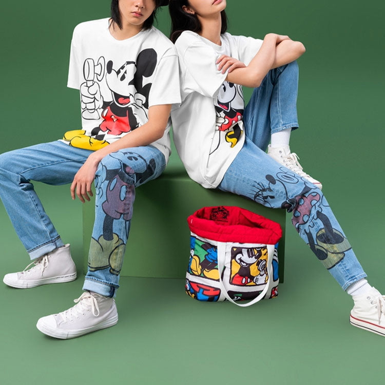Levis x Disney Crossover Mickey Round Neck Short Sleeve Unisex White A0612-0001