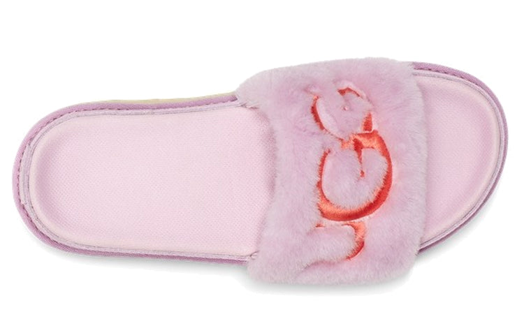 (WMNS) UGG Laton Fur Slide Purple Slippers 1111236-CATR