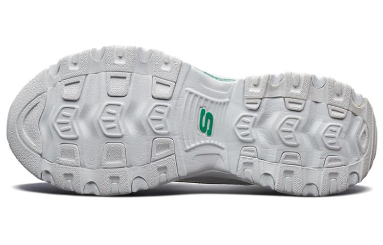 Skechers D'lites 1.0 Running Shoes White/Green 52676-WGR