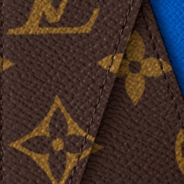 LOUIS VUITTON Pocket Organizer Monogram Macassar Canvas 'Blue' M82956
