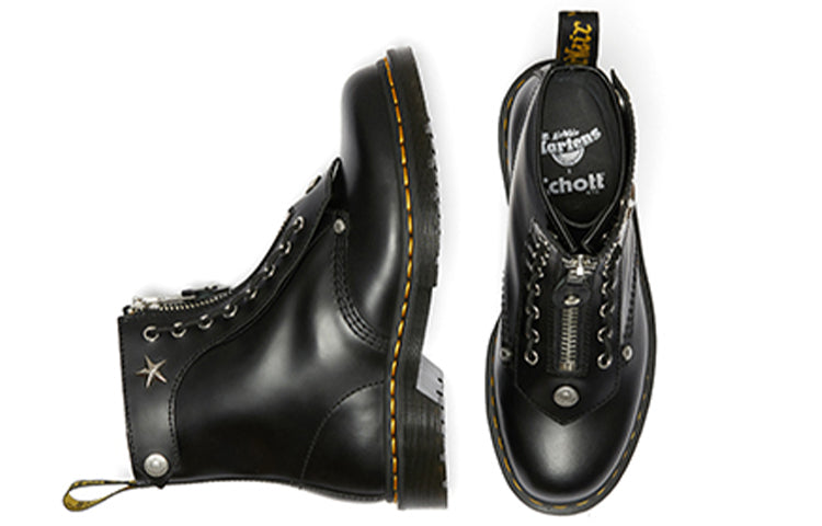 Schott NYC x Dr. Martens 1460 Leather Ankle 8-eye Boots Black 24716001