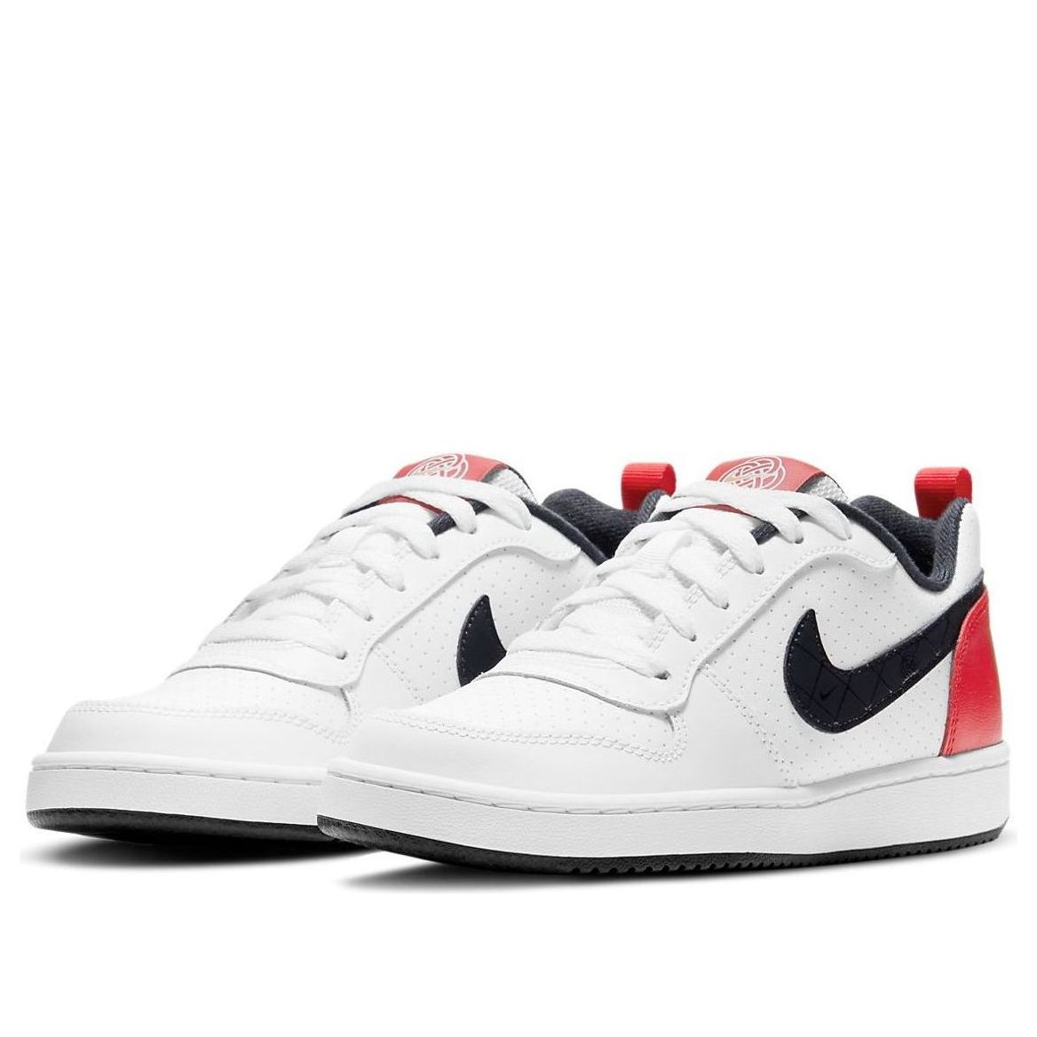 (GS) Nike Court Borough Low 'Black White Red' DD8495-106