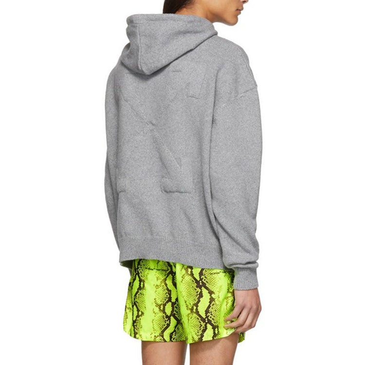 Off-White FW20 Arrows Printing Pullover Men Grey OMHA072R20G730200707