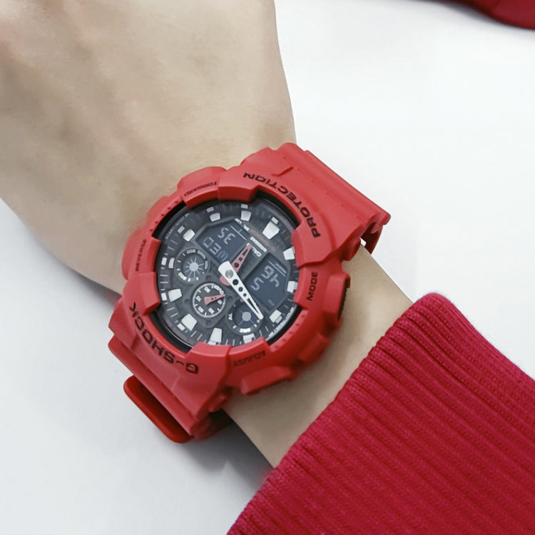 CASIO G-Shock Analog-Digital 'Red' GA-100B-4ADR