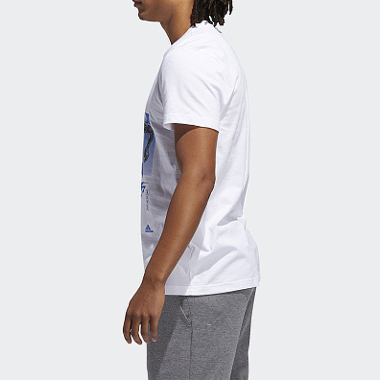 adidas ROSE GU TEE Basketball Sports Short Sleeve White FM4772