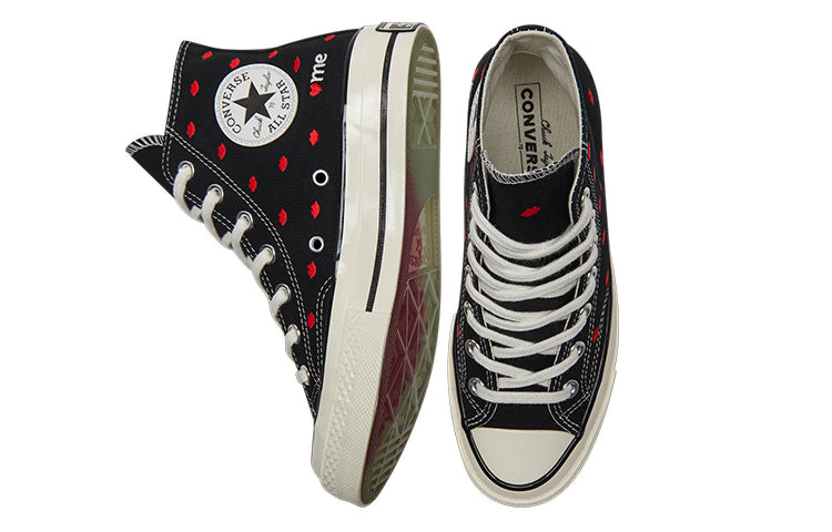 Converse Chuck 70 Embroidered Lips High 'Love Me - Black' A01600C
