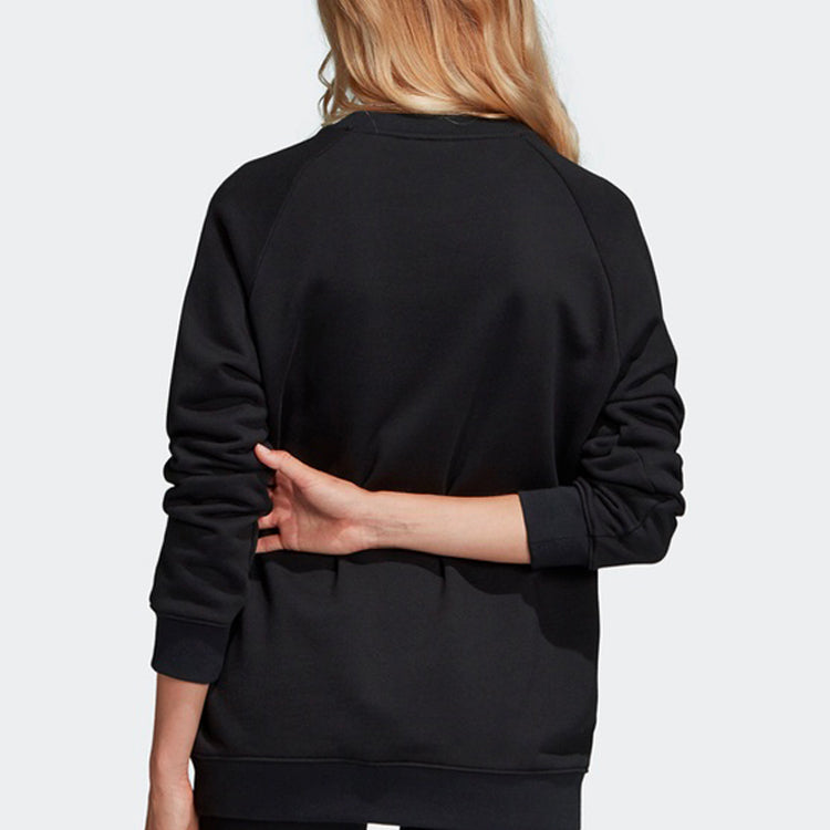 (WMNS) adidas originals Large Logo Pullover Black DH3129