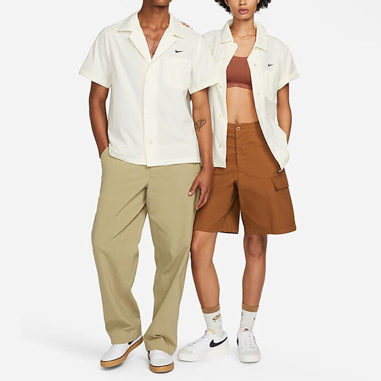 Nike SB Short Sleeve Bowling Shirt 'White' DV9074-113