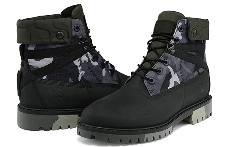 Timberland Heritage EK+ 6 Inch Waterproof Wide-Fit Boot 'Black Camouflage' A29P7W