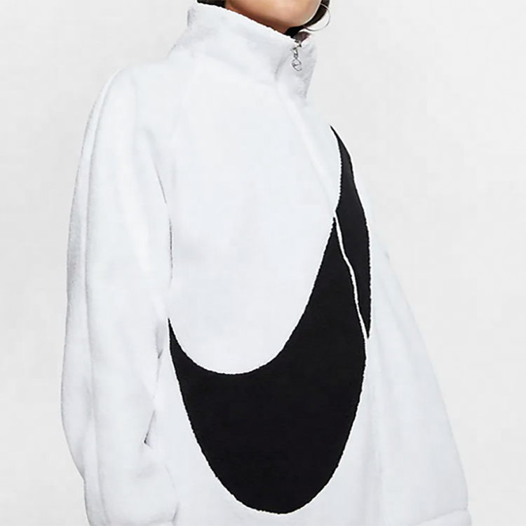 (WMNS) Nike Big Swoosh Reversible Fur Jacket 'Black White' CI8938-100