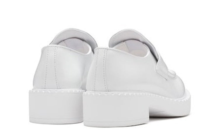 (WMNS) PRADA Leather Loafers 'White' 1D246M_FB05_0ULS_F_0009