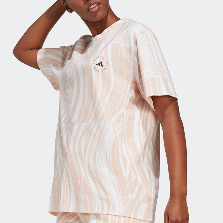 (WMNS) adidas by Stella McCartney TrueCasuals Graphic T-Shirt 'Skin White' HT1106