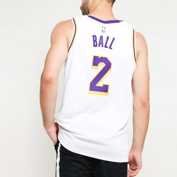 Nike NBA Basketball Jersey/Vest Los Angeles Lakers Lonzo Ball 2 White AA7101-100