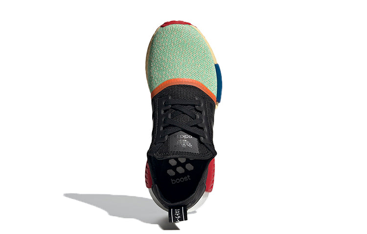 (GS) adidas originals NMD R1 J 'Black Green Red' FW1076