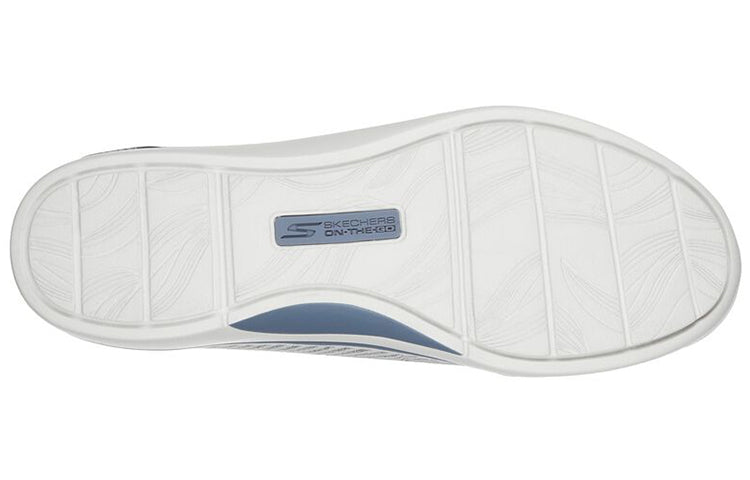 (WMNS) Skechers Arch Fit Uplift 'White Grey Blue' 136601-BLW