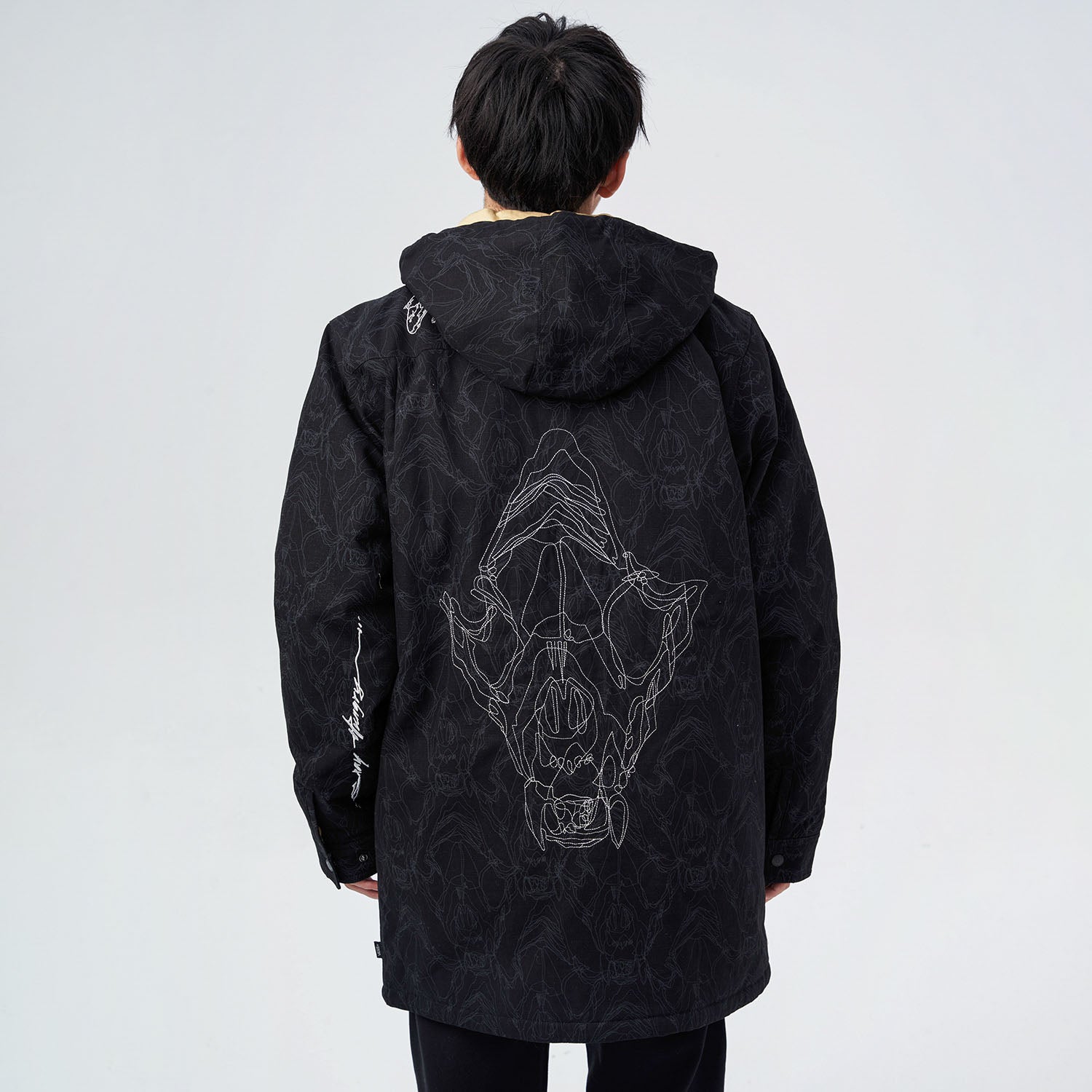 Vans x HuaTunan Unisex Medium And Long Hooded Coat Black VN0A7YI4CQP