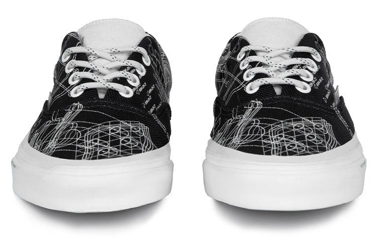 C2H4 x Vans Era Skateboarding Shoes Unisex Black Graffiti VN0A5EFN626