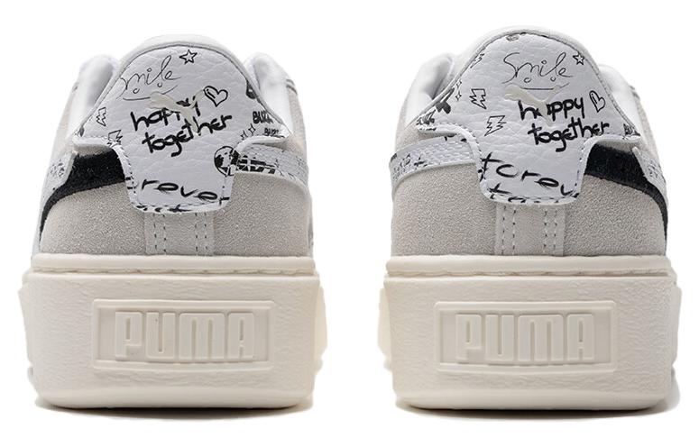 (WMNS) PUMA Suede Platform Draw 'Grey White' 395904-02