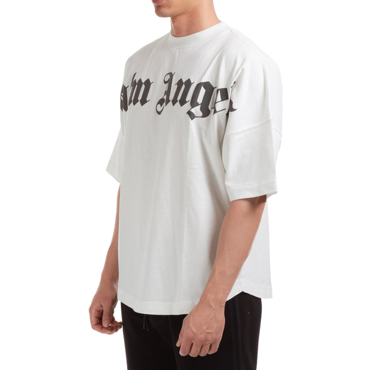 Men's PALM ANGELS Alphabet Logo Printing Short Sleeve White PMAA002R204130010210