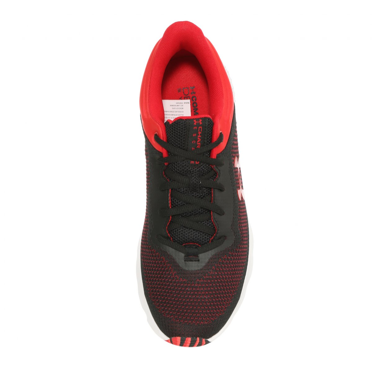 Under Armour Charged Escape 4 Knit Running Sneakers 'Black Red' 3026521-003