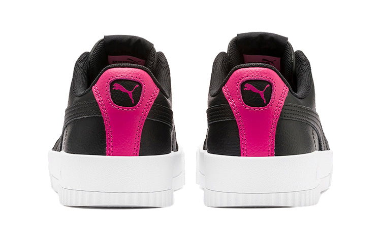 (GS) PUMA Carina L Casual Board Shoes Black/White/Red 370677-01
