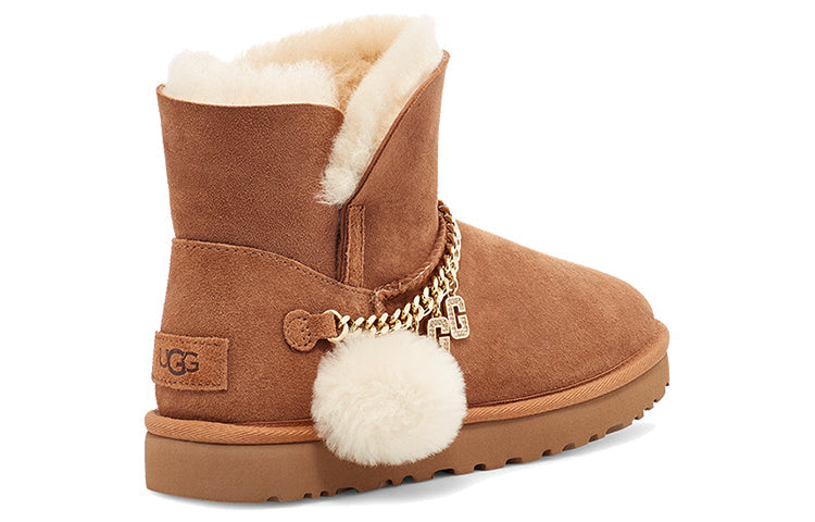 (WMNS) UGG Classic UGG Charm Mini Fleece Lined Brown 1112493-CHE