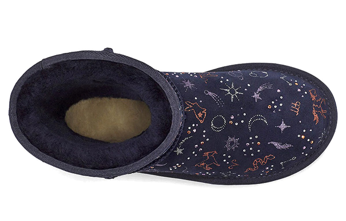 (WMNS) UGG Classic Zodiac Snow Boots Navy Blue 1112517-SNGH