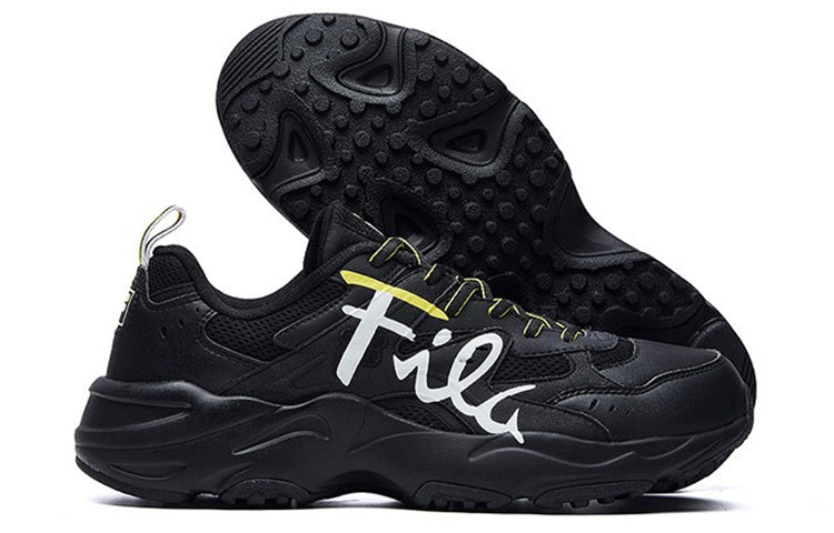 (WMNS) FILA Heritage-FHT 'Black White Yellow' F12W031120FBK