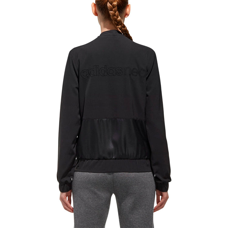 (WMNS) adidas neo Cs Mat Bk Bbr Athleisure Casual Sports Jacket Black DU2411
