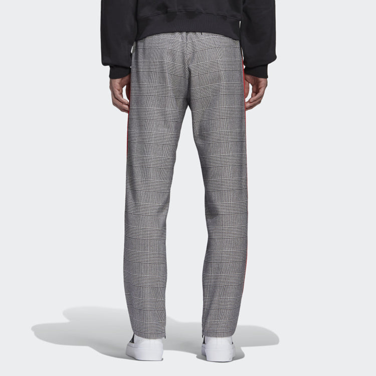 adidas originals x 424 Track Pants Crossover Retro Plaid Casual Long Pants Gray FU4177