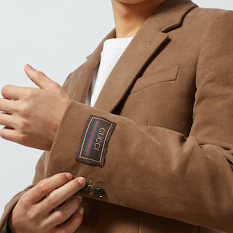 Gucci Smooth Coat With Gucci Web Label 'Light Brown' 774538-Z370C-2384