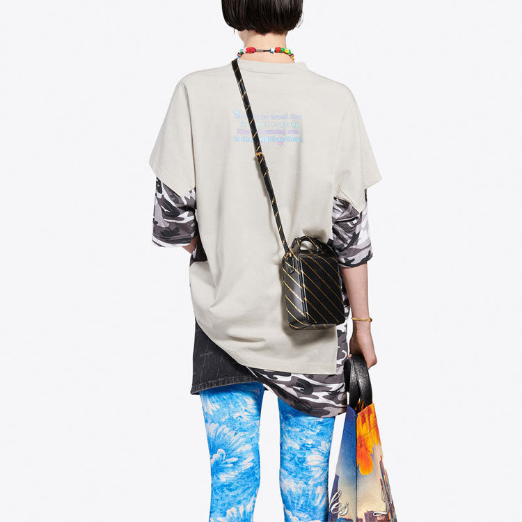 Balenciaga SS21 Retro Double Layer Short Sleeve White 641584TJVI19013