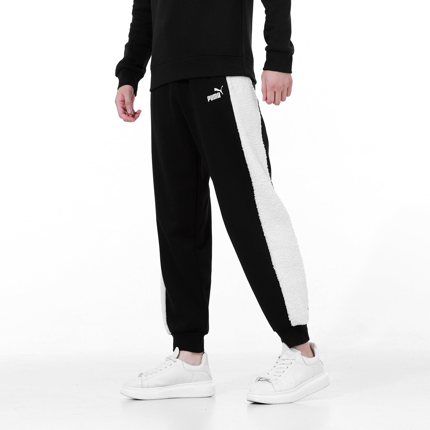 PUMA Fleece Blocking Pants 'Black' 534938-01