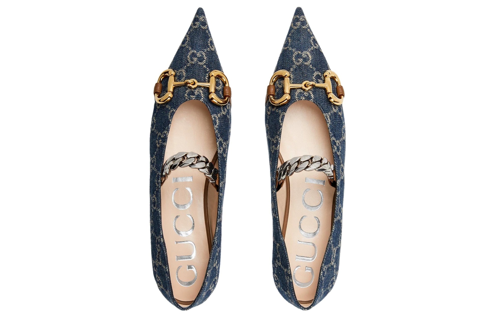 (WMNS) Gucci Denim Ballet Flat With Horsebit 'Blue' 635101-2KQ80-4462