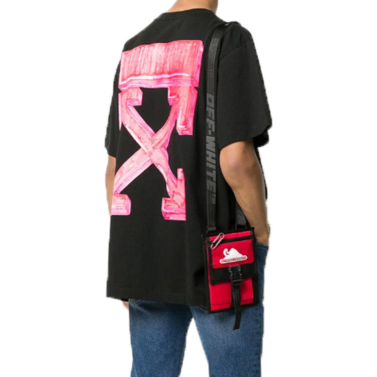 Off-White Marker Short-Sleeve Over Tee 'Black/Red' OMAA038E20JER0021025